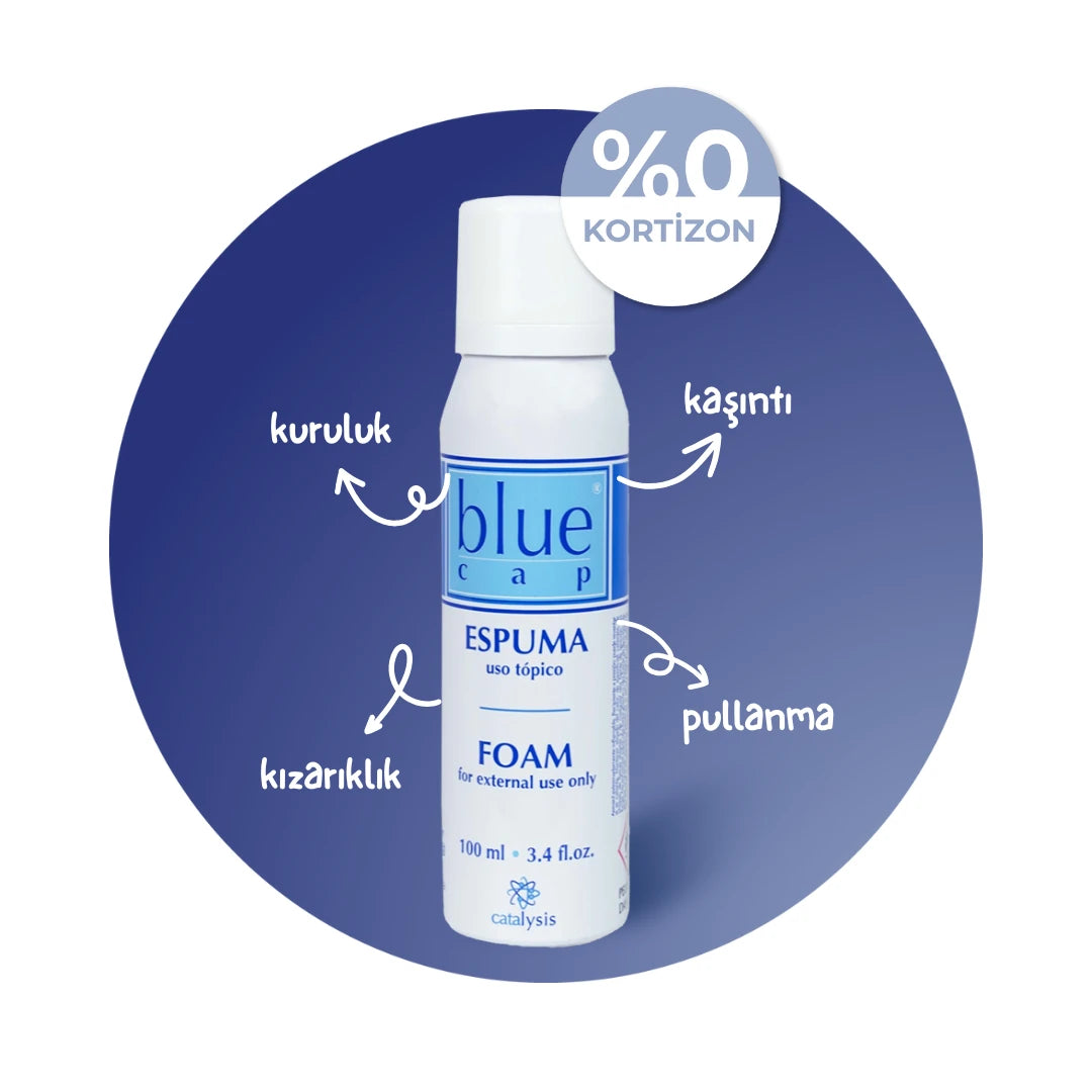Blue Cap® Nemlendirici Köpük Krem 100 ml - Kaşıntı ve Kızarıklık Karşıtı